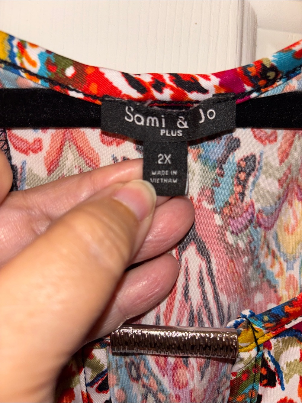 Sami & Jo Multi Color Dress 2X EUC - Picture 3 of 6